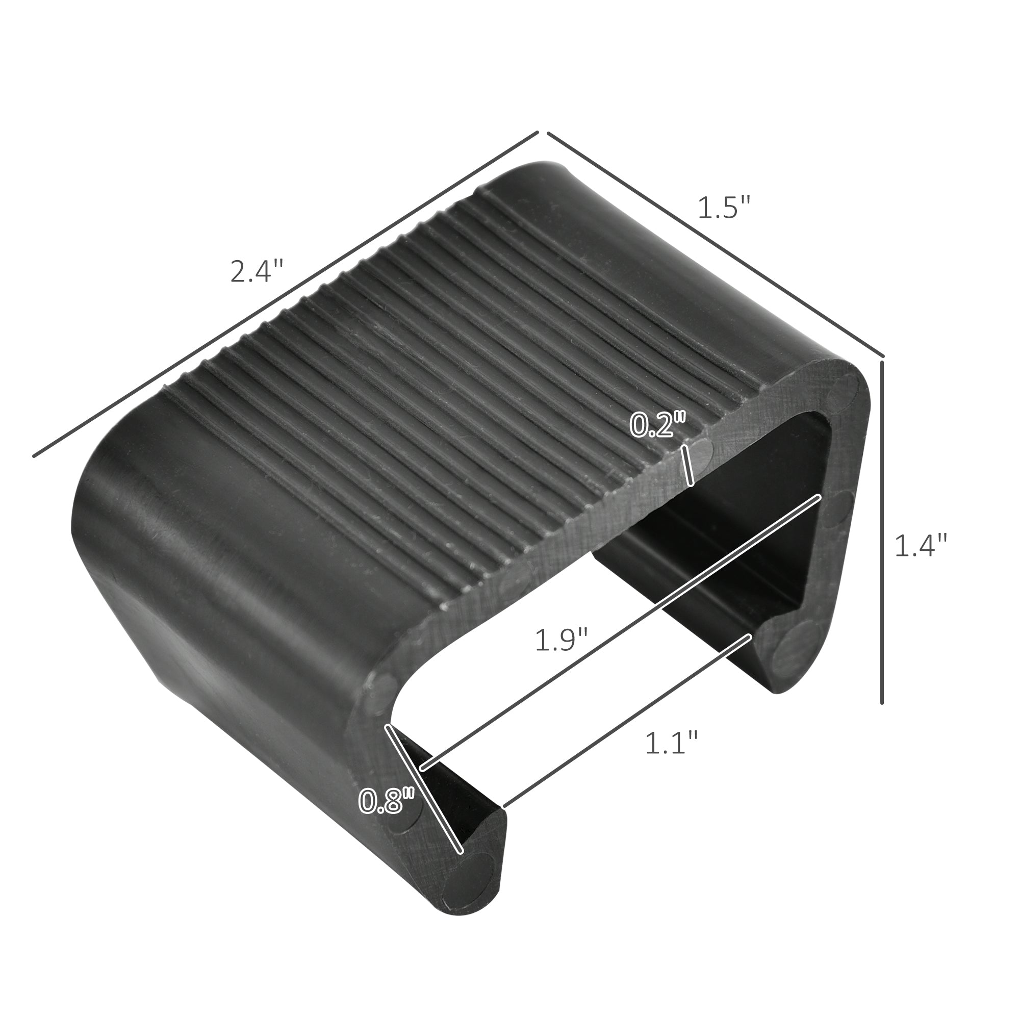 Outdoor Sectional Connector Clips Nylon Black Set of 10 Windproof