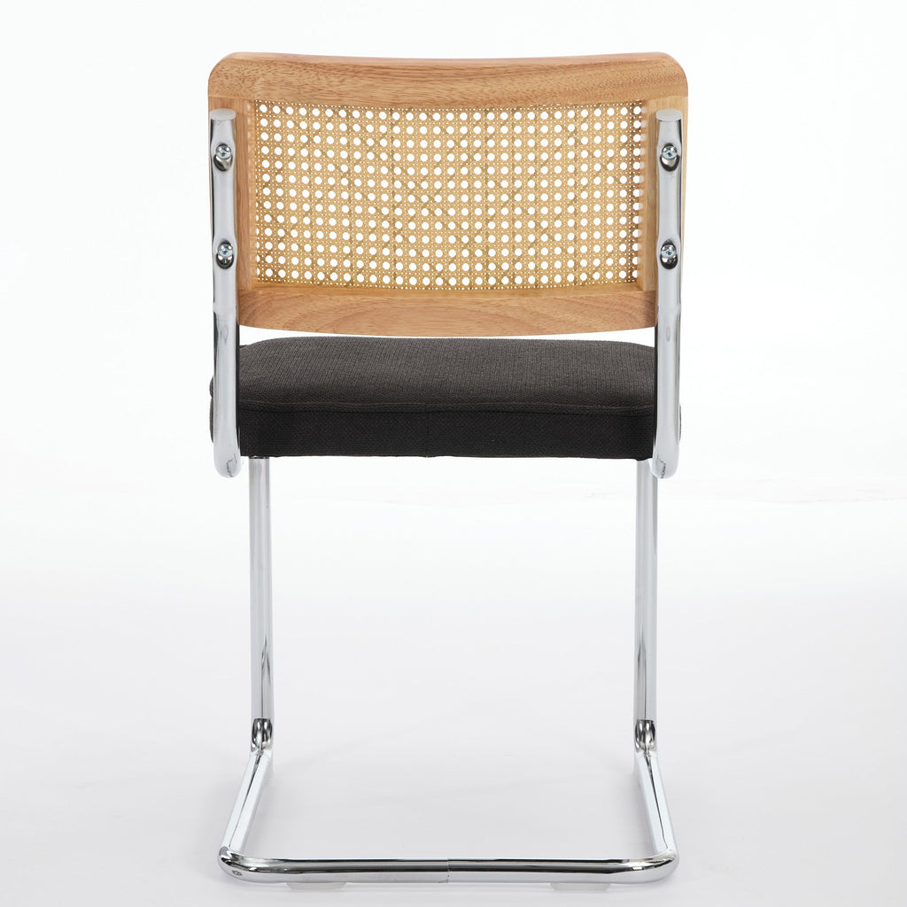 Mid Century Modern Dining Chairs Set of 2, Velvet Accent Chairs with Natural