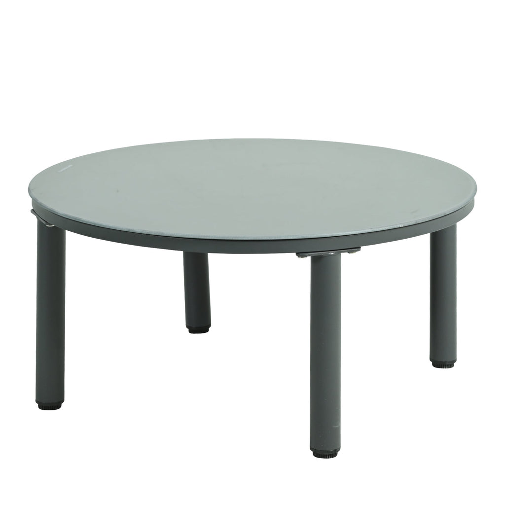 Outdoor Sectional Set PE Wicker Aluminum Gray Half Moon 6 Piece 300 LB