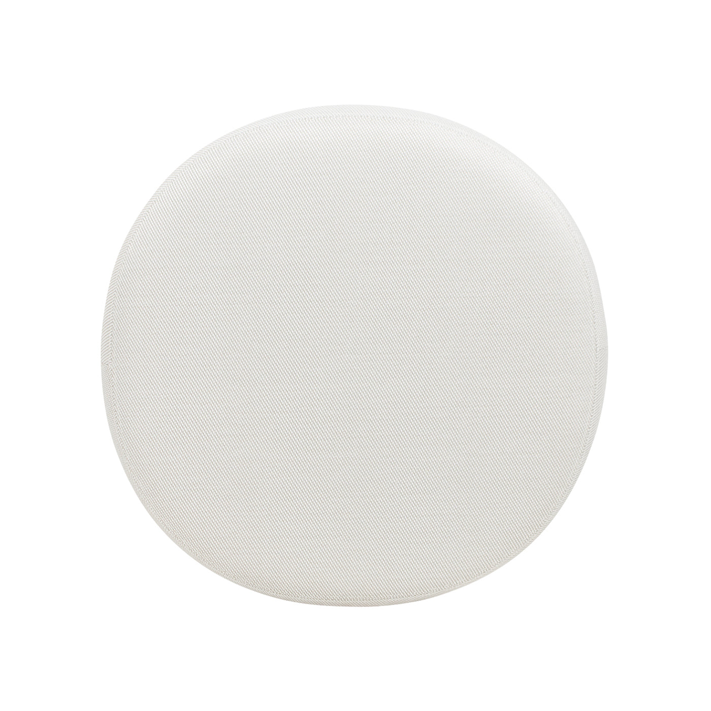 Outdoor Round Ottoman Wicker Beige Wheat Cushion 25in Foam Filled