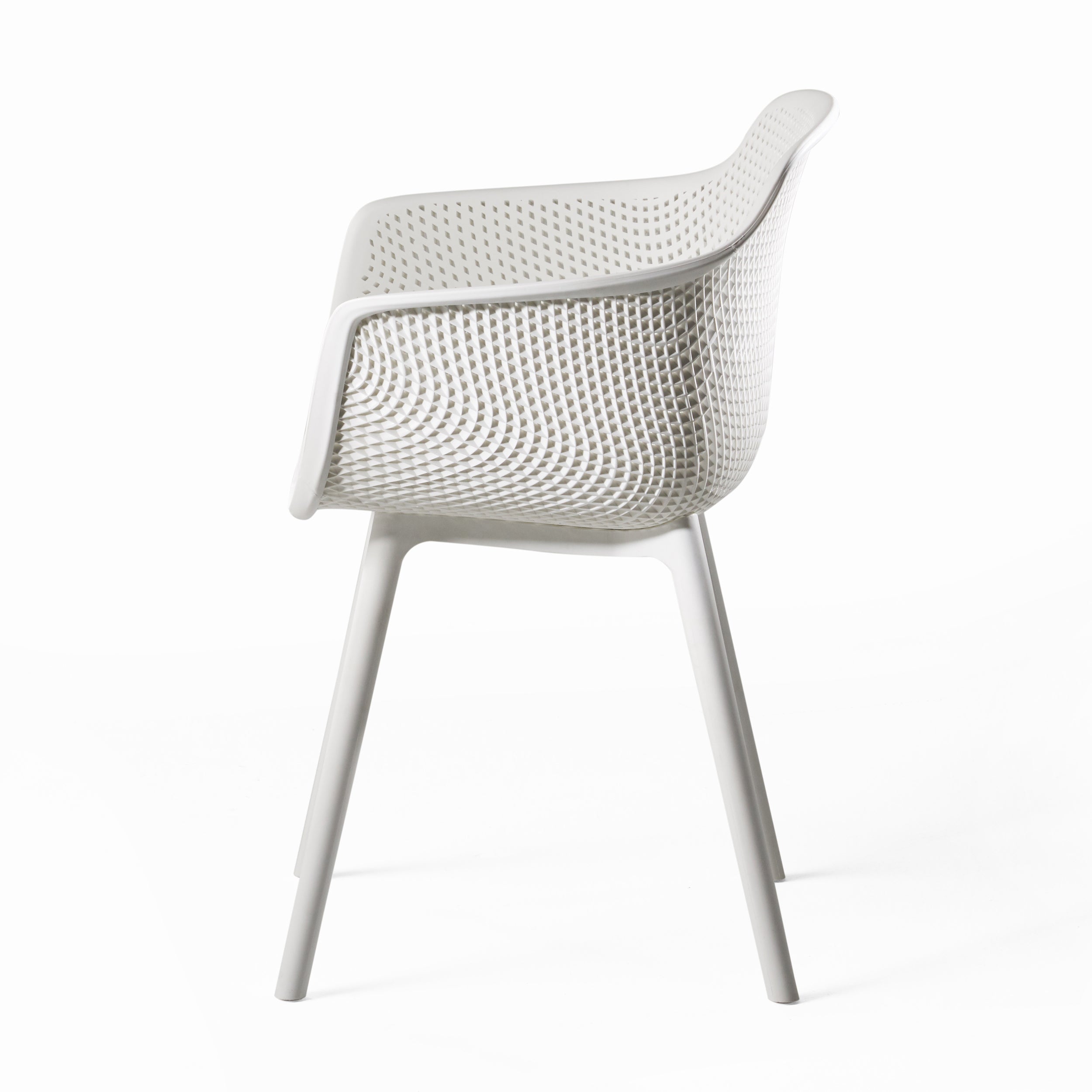 Accent Chair Minimalist White Polypropylene Diamond 24