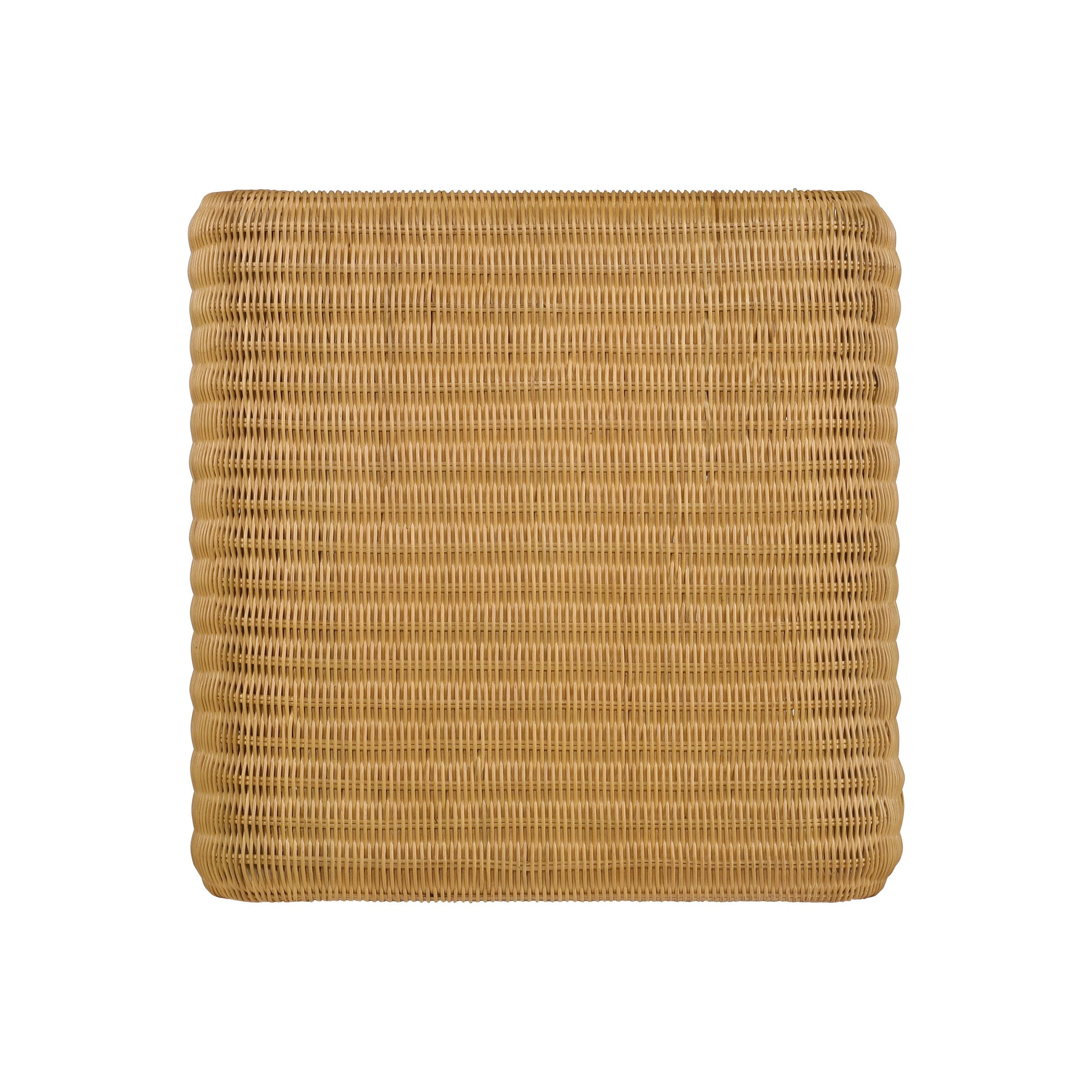Square Woven Rattan End Table, Natural