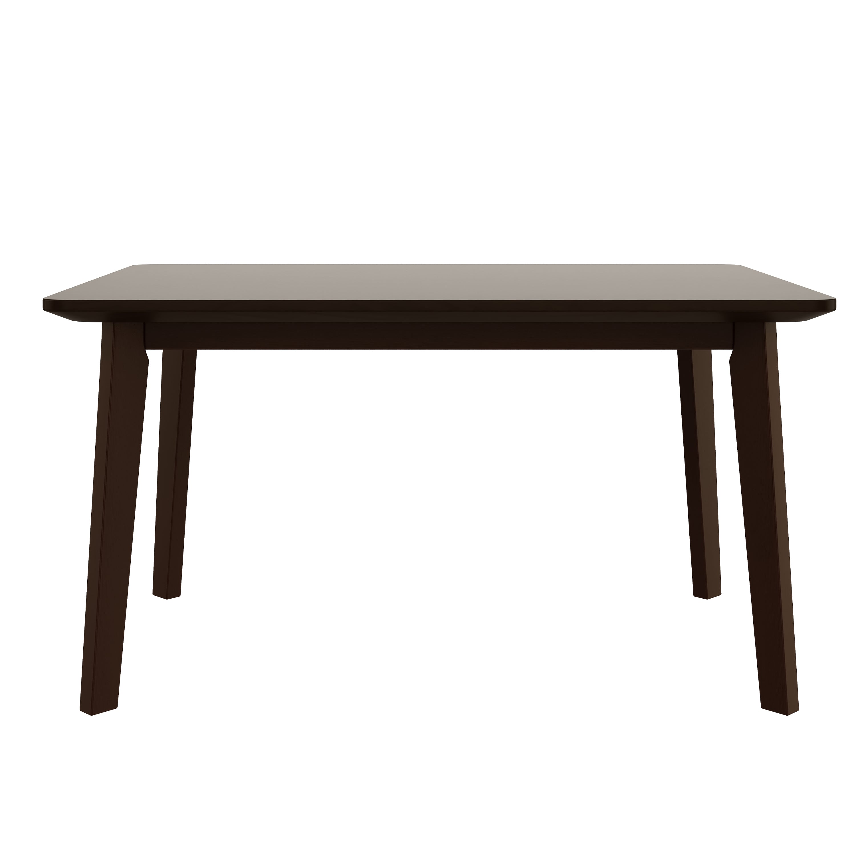 Rustic 5-Piece Dining Set - 1 Solid Wood Table + 4 Upholstered Chairs,