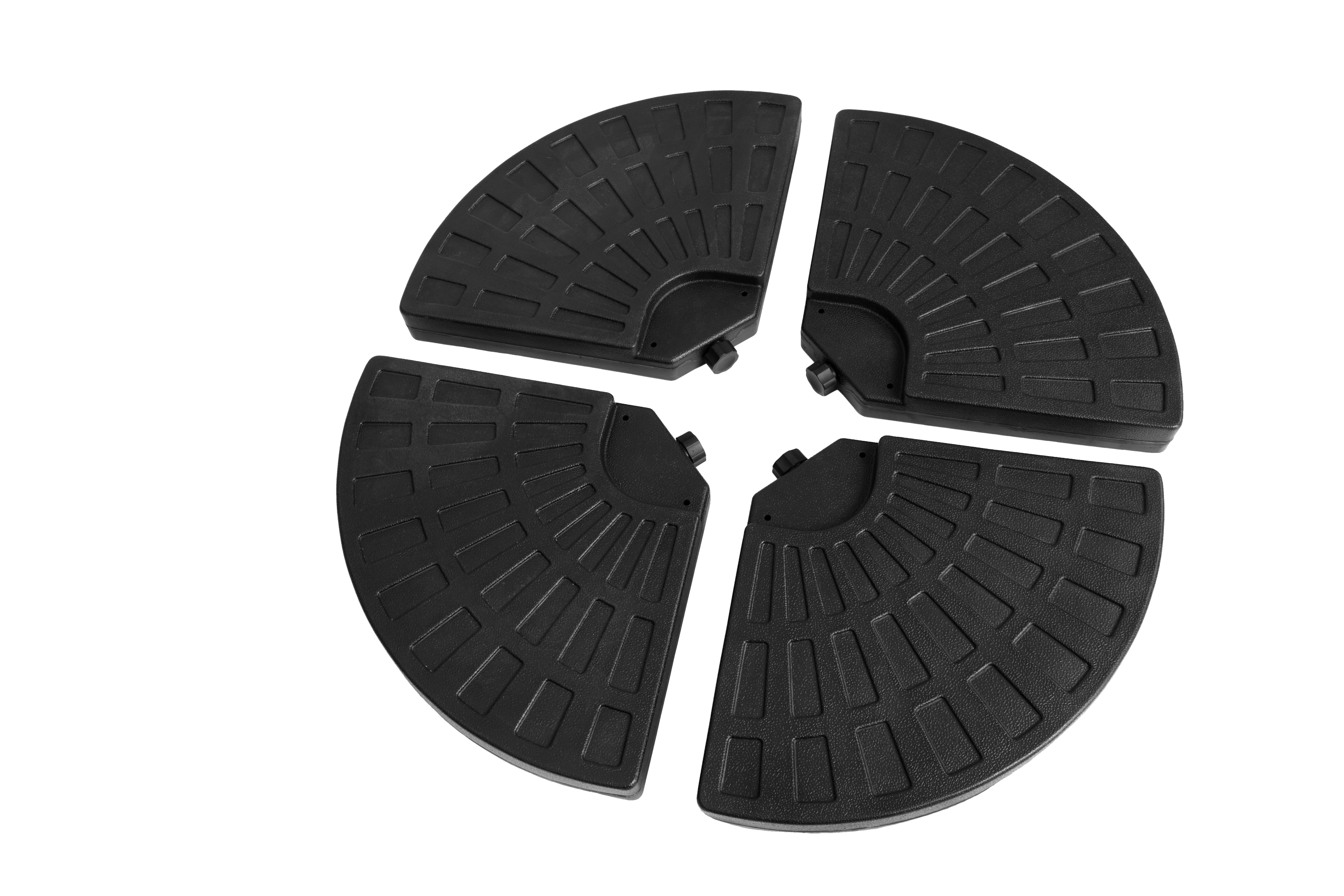 Patio Umbrella Base Fillable 4 Plate PE Black 42 LB Each Water Sand