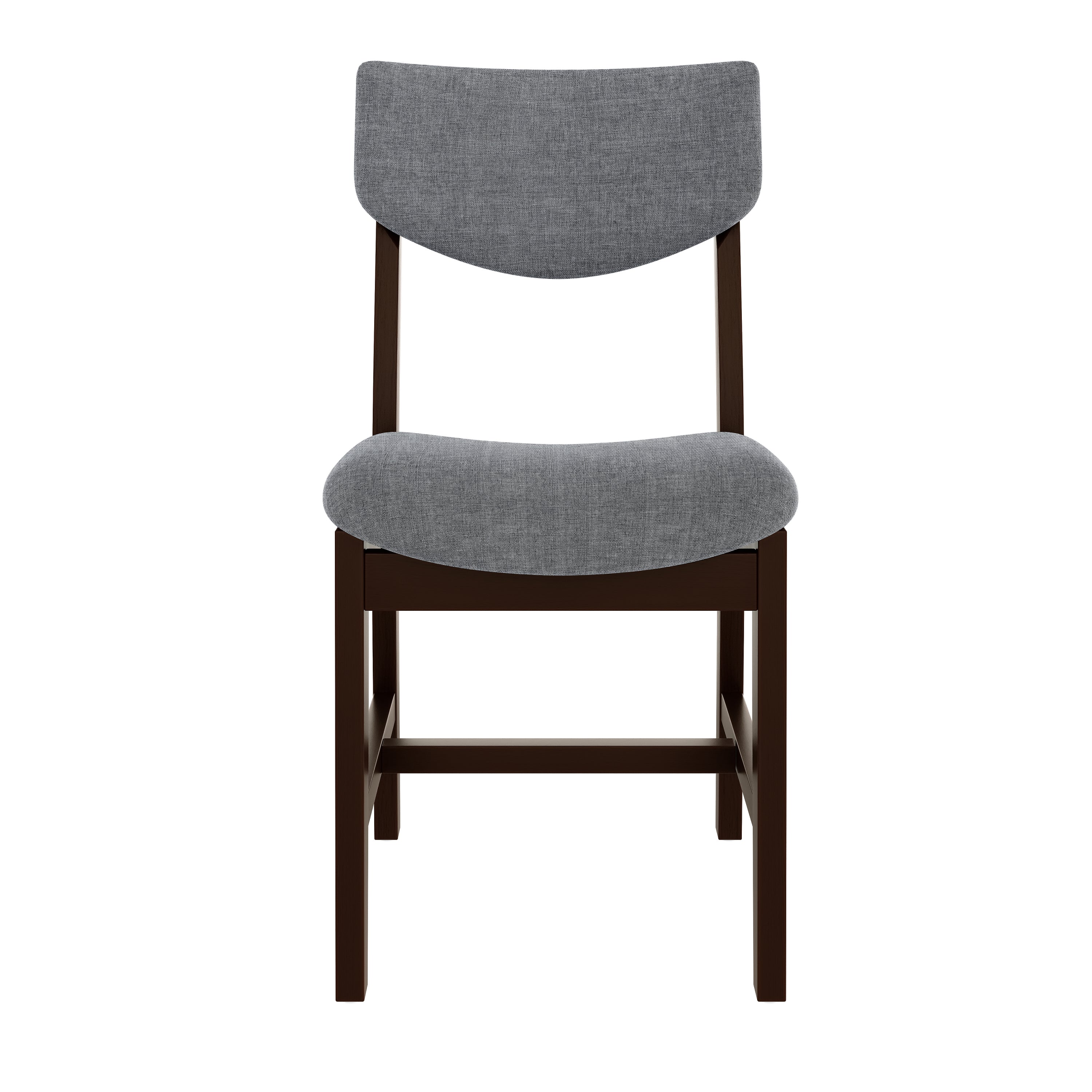 Rustic 5-Piece Dining Set - 1 Solid Wood Table + 4 Upholstered Chairs,