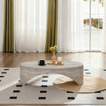Oval Natural Marble Coffee Side Table for Living Room