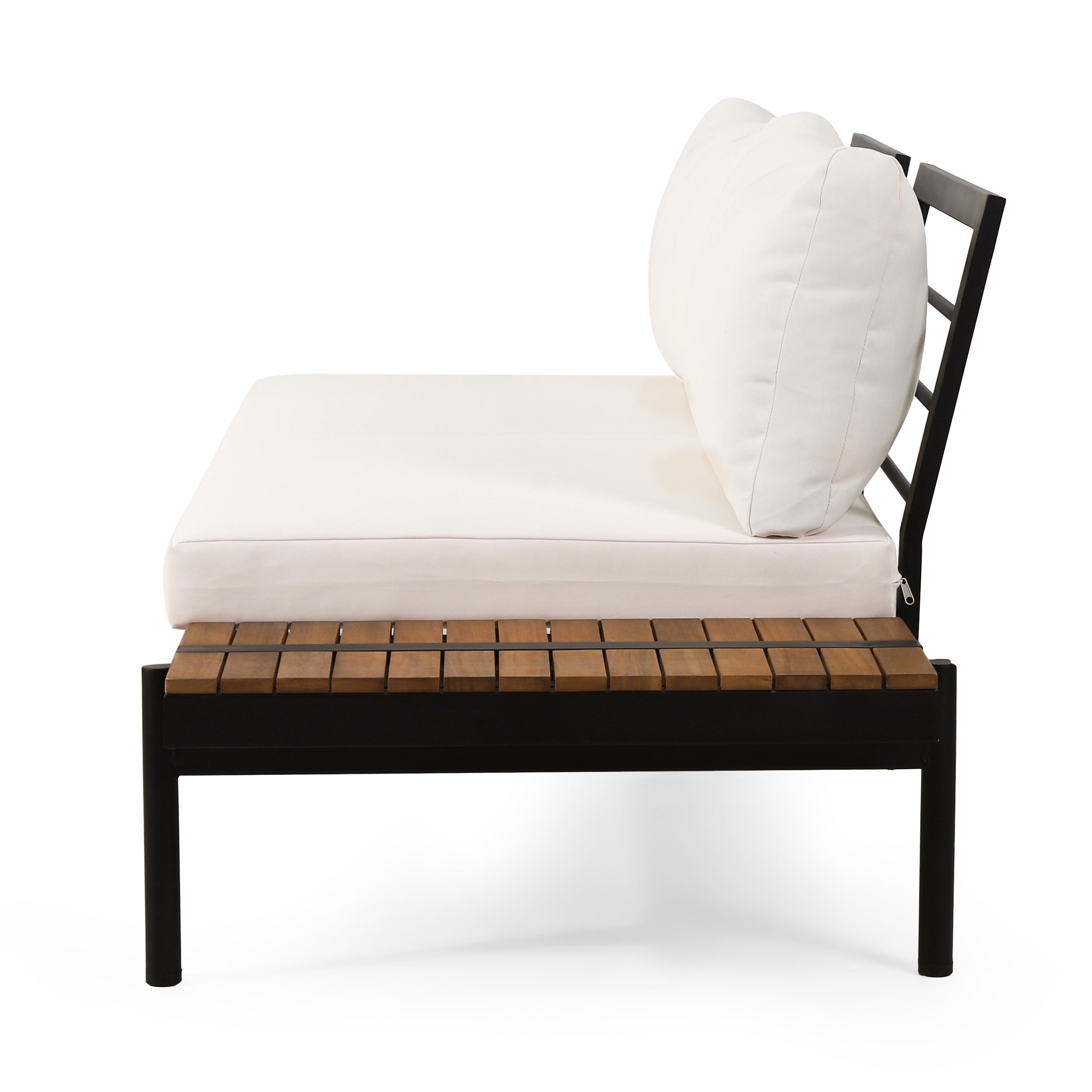 Outdoor Sectional Set Acacia Wood 4 Piece Seats 5