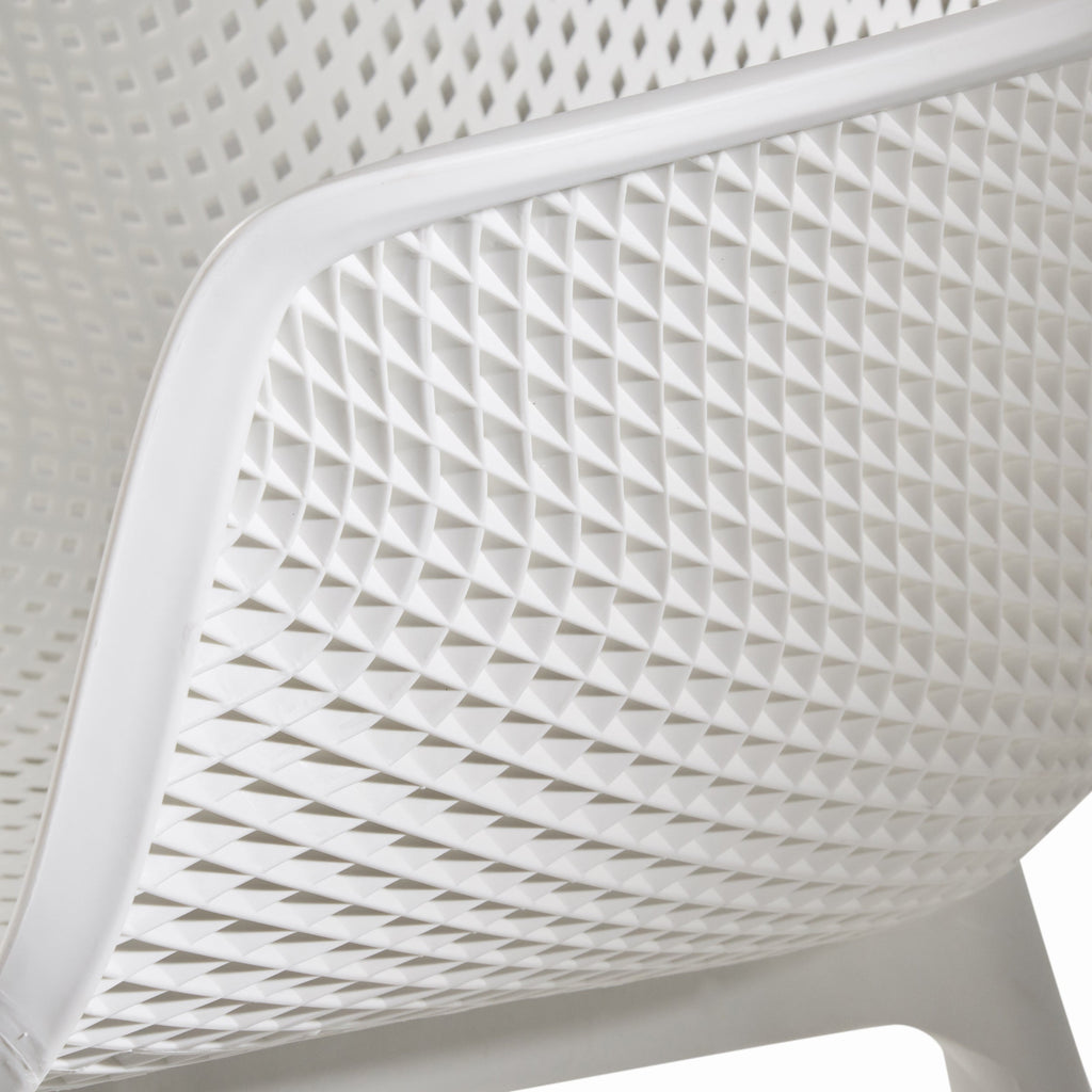 Accent Chair Minimalist White Polypropylene Diamond 24