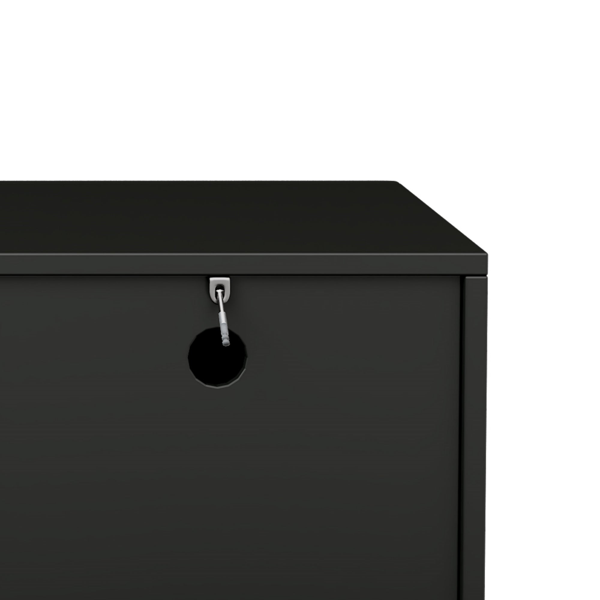 TV Stand Wavy Door Black MDF 4-Cabinet Cylindrical Legs Fits 70 In TV