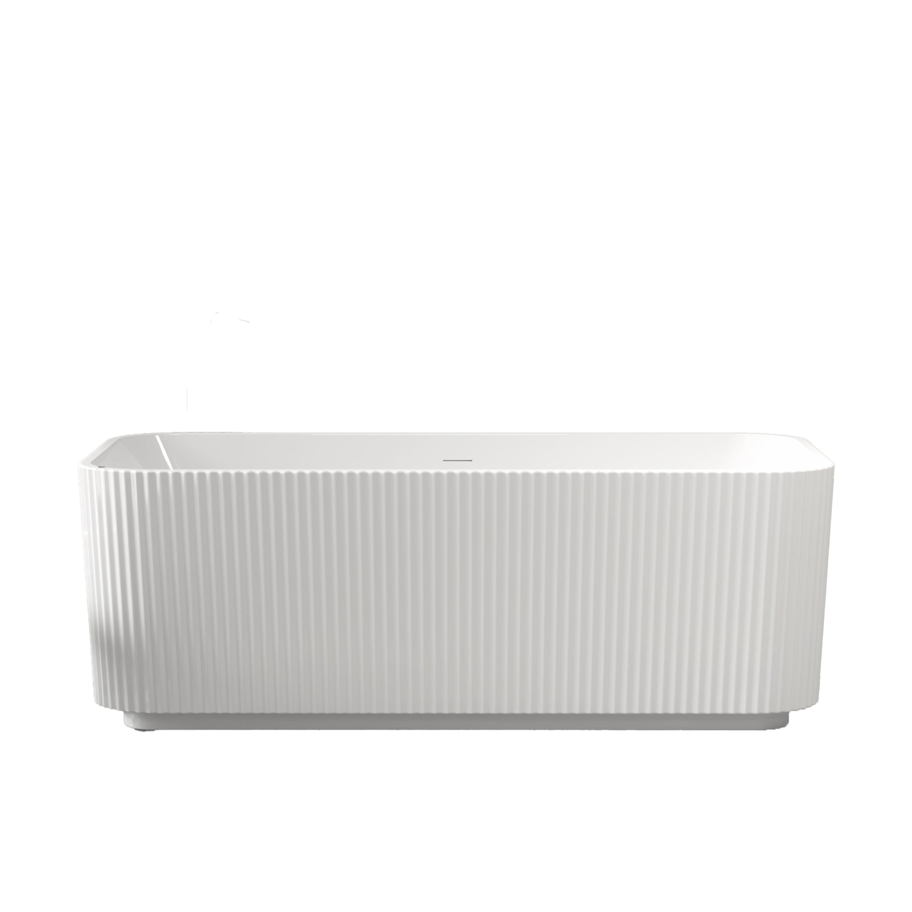 67' Rectangle Acrylic Whirlpool Bathtub Freestanding Soaker Tub Chrome Drain cUPC