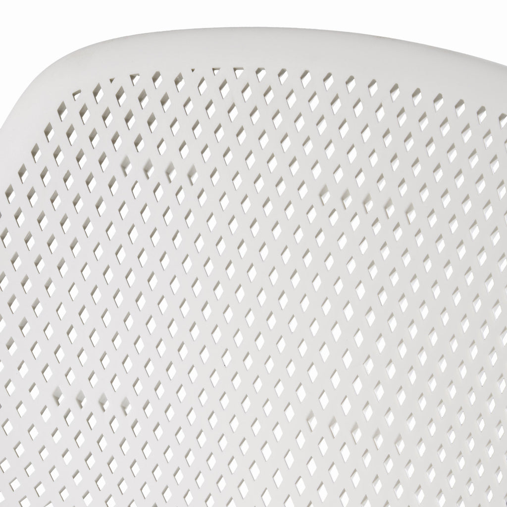 Accent Chair Minimalist White Polypropylene Diamond 24