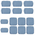 Cushion Covers for 7 Pcs 6-Seater Wicker Rattan Sectional Sofa, 14 Pack, Haze Blue