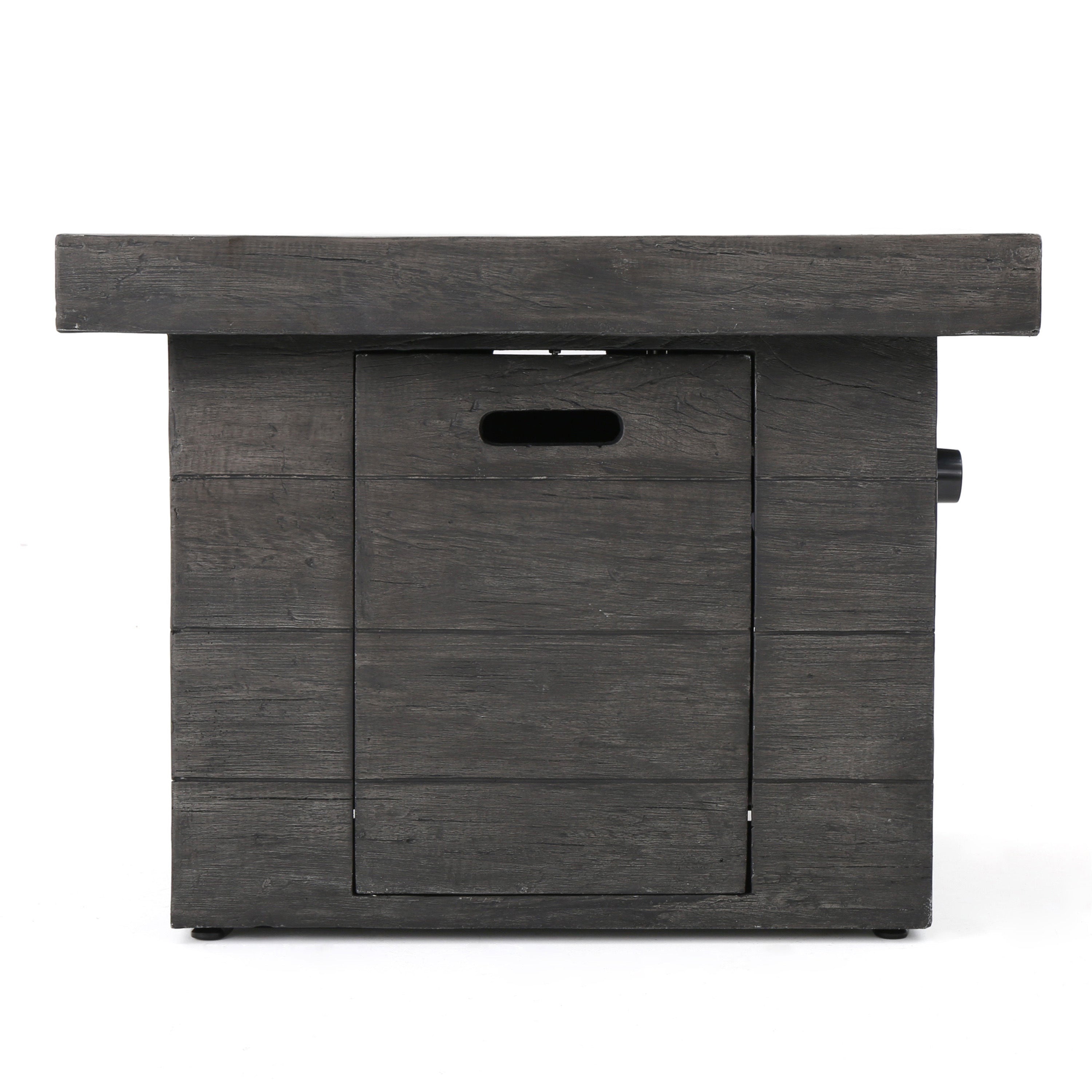 ANCHORAGE 32'' Wood Square MGO Fire Pit Grey - 40,000 BTU