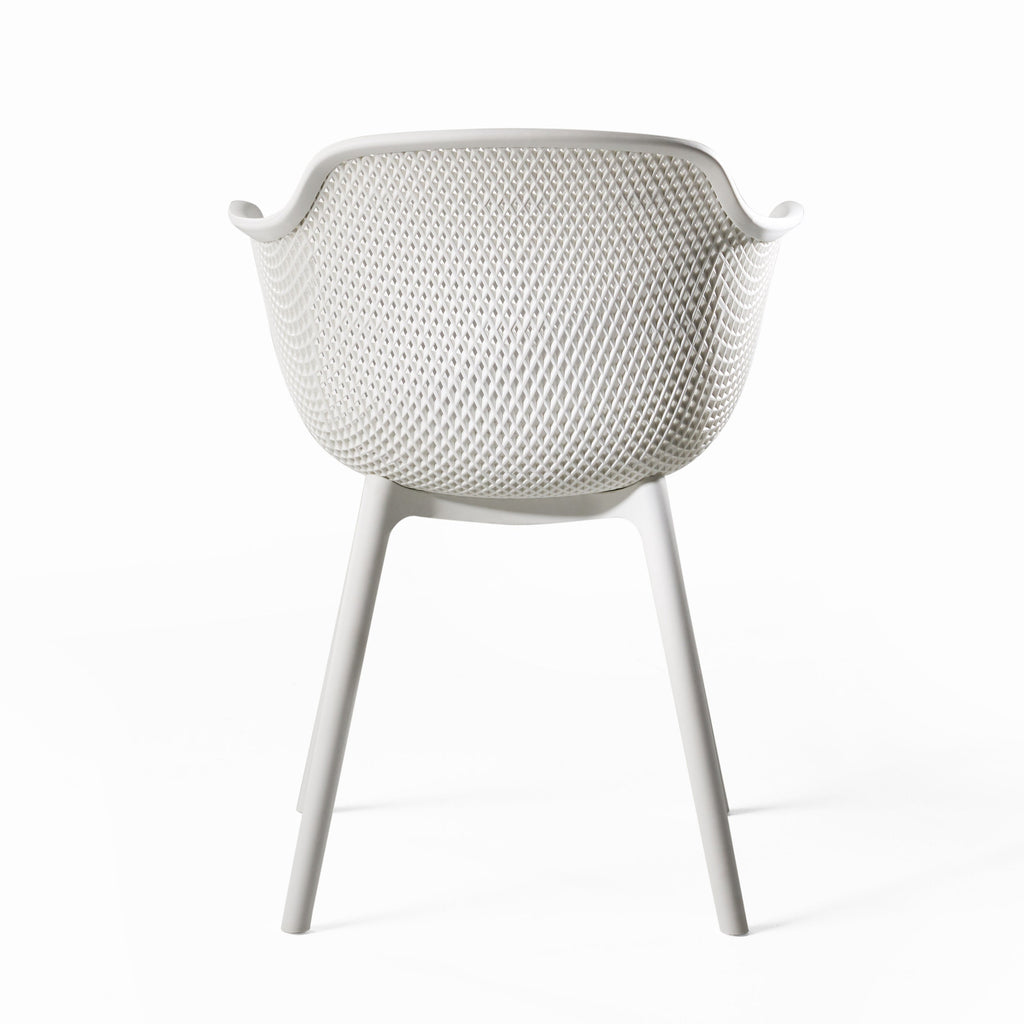 Accent Chair Minimalist White Polypropylene Diamond 24