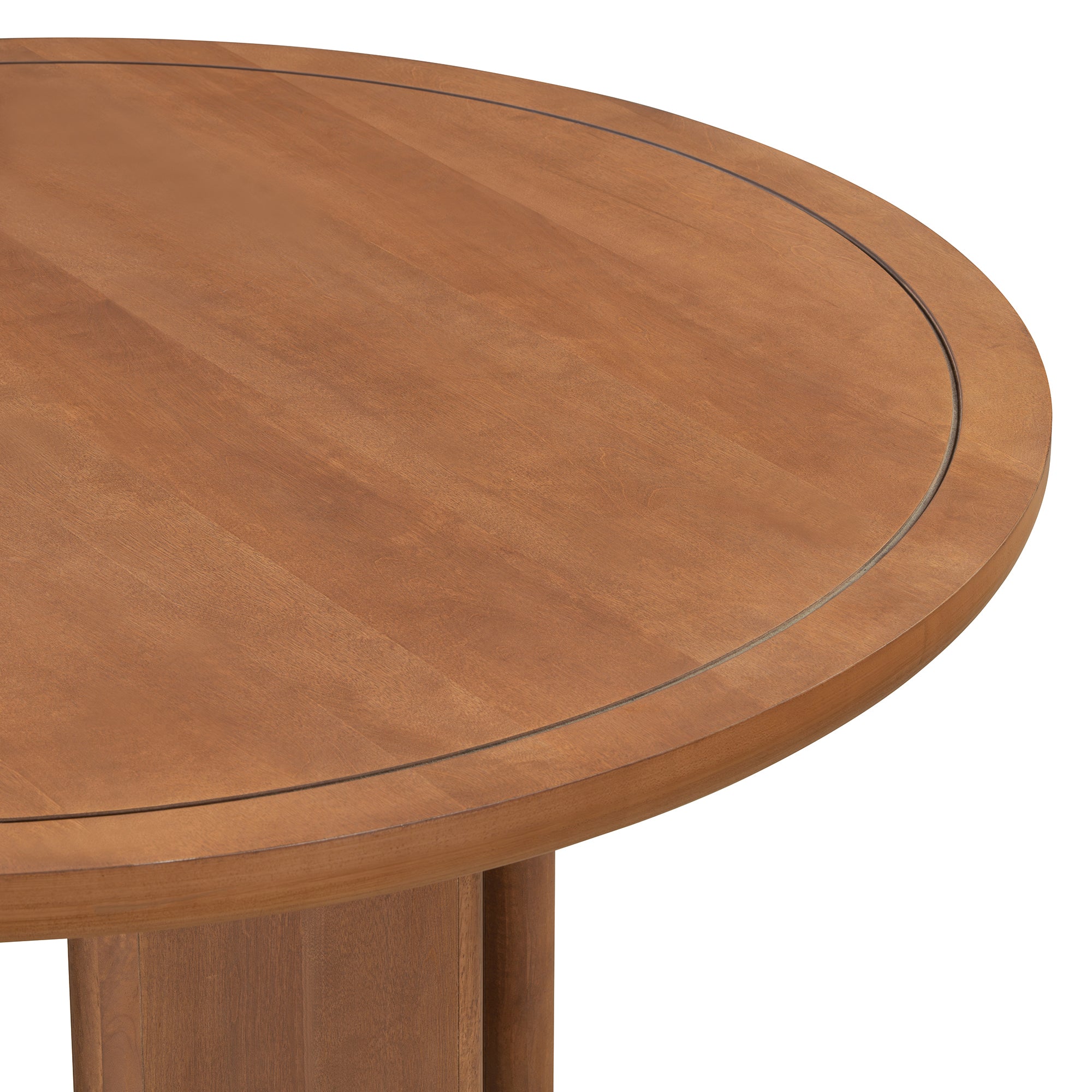 5-Piece Round Dining Table Set for 4, Minimalist Farmhouse Dining Table with 4