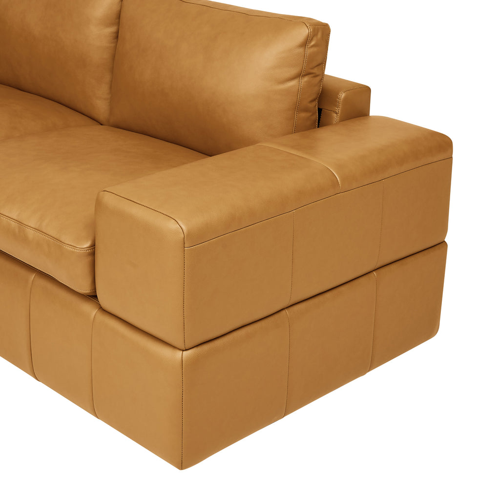 Sectional Sofa Modular Leather Match Ginger 8 Seat 159 In