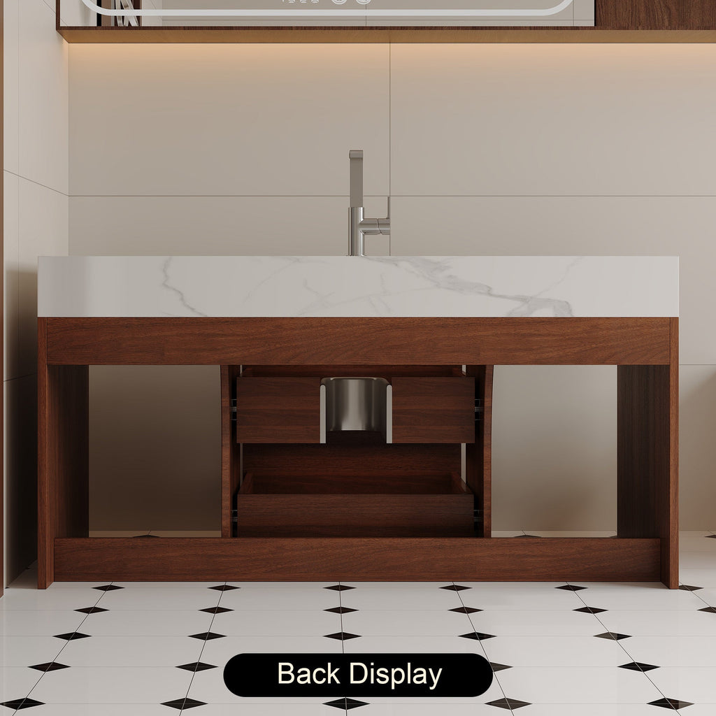 39.4 '' Floating Bathroom Vanity with Ceramic sink,Wall Mounted Vanity 2 Soft...