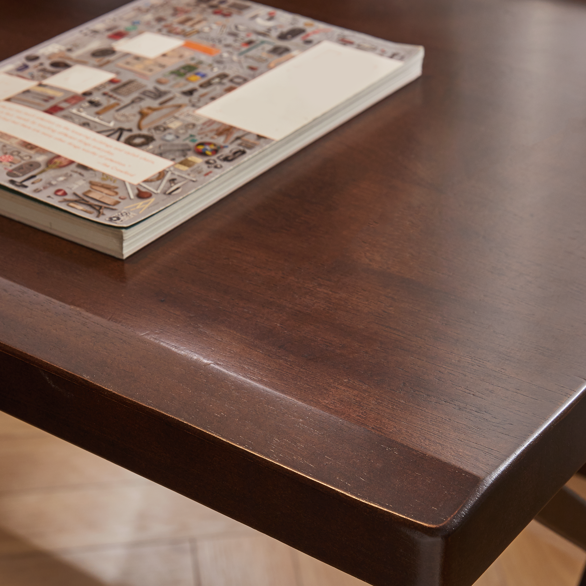 Solid Wood 63-Inch Extra Long Desk,Thickened Desk,Two Person Double Desk for ...