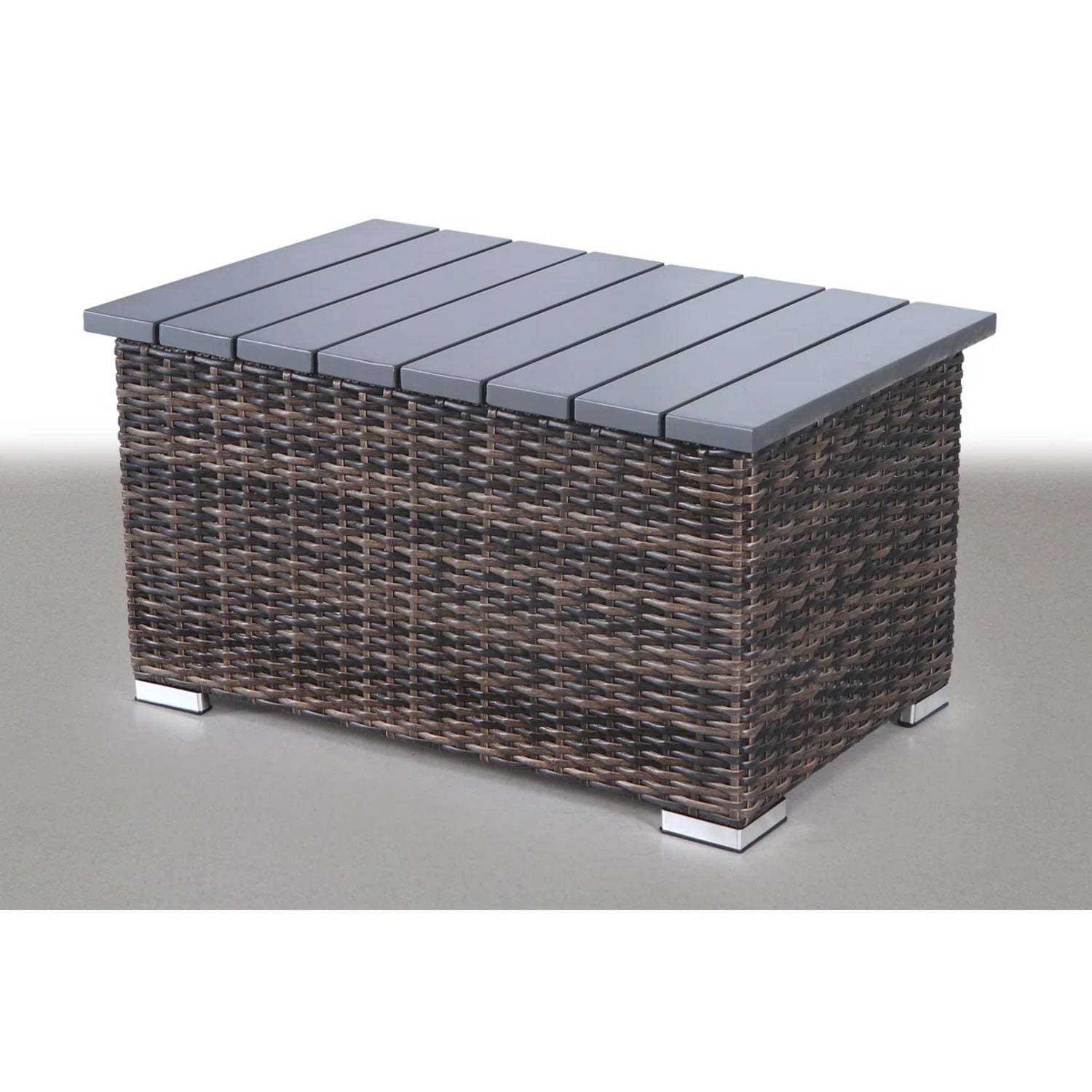 Outdoor Wicker Sofa Set 12pc Brown Aluminum Seats 8