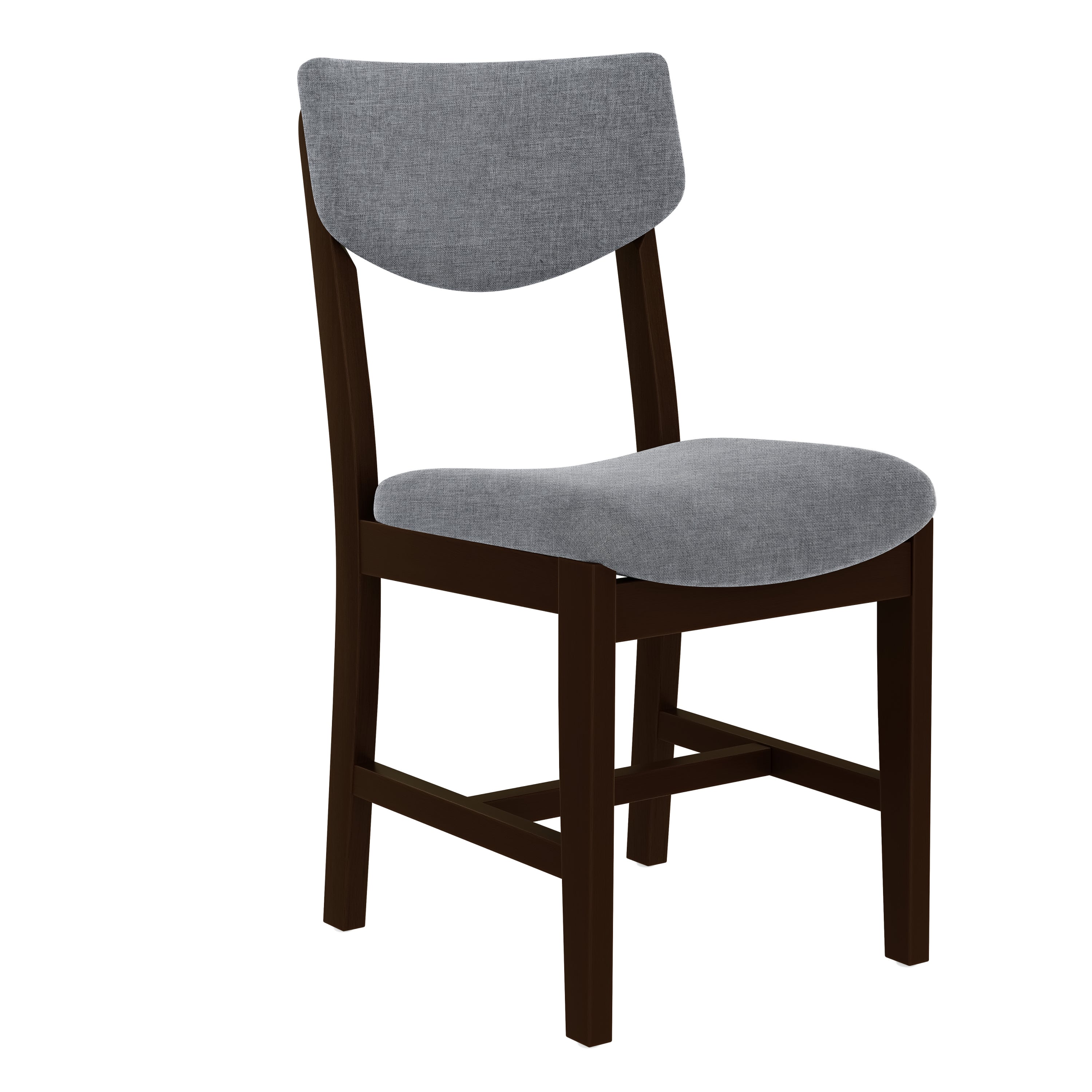 Rustic 5-Piece Dining Set - 1 Solid Wood Table + 4 Upholstered Chairs,