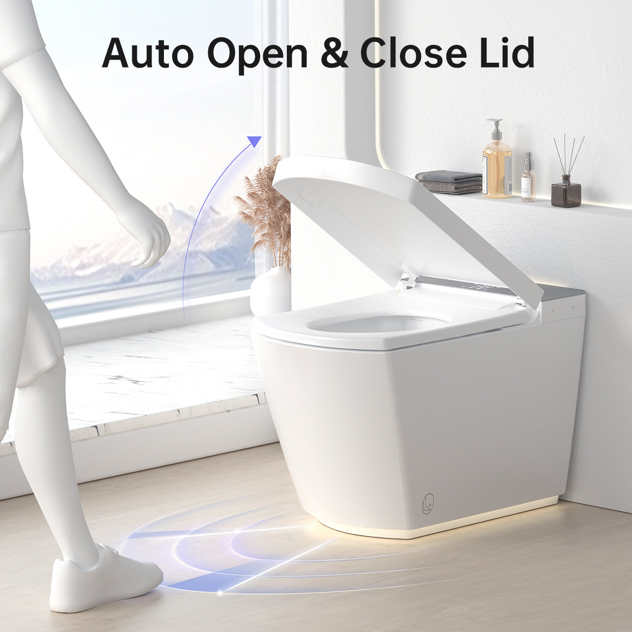 Modern integrated Smart toilet, Auto Open/Close lid, temperature heating seat...