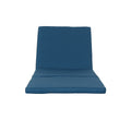 Outdoor Chaise Lounge Cushion Blue Polyester Waterproof Tie-Down 76.75x25.5 In