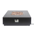 Stylish 40' Square Fire Pit in Brown and Gold Iron for Outdoor Warmth