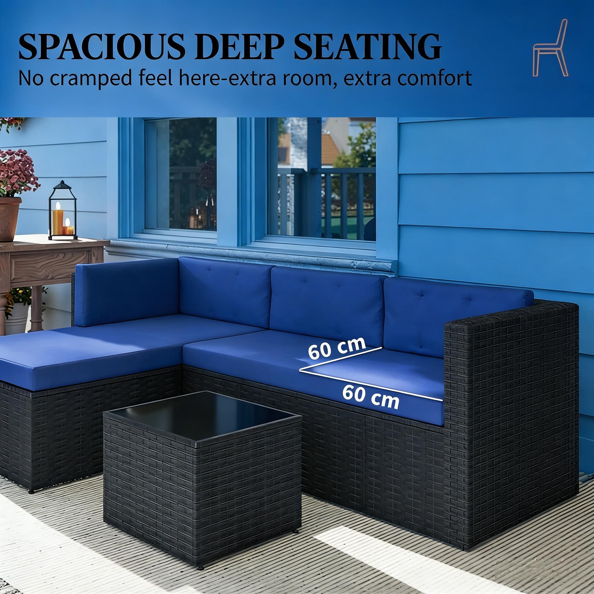 Comfortable Conversation Furniture Set,3 Piece Outdoor Furniture Set
