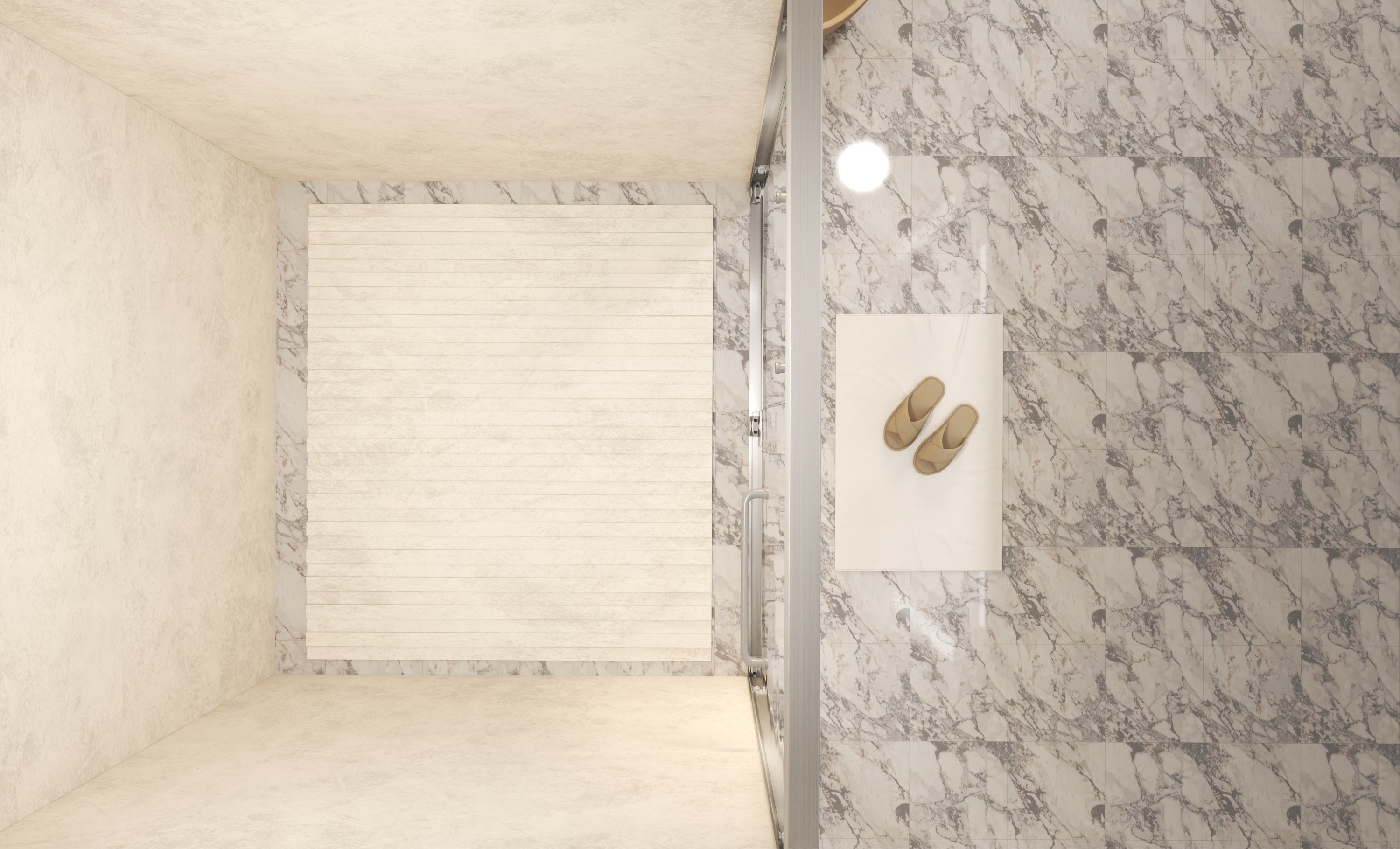 56-60in x 72in Aluminum Frame Double Sliding Shower Door, Brushed Nickel, 6mm