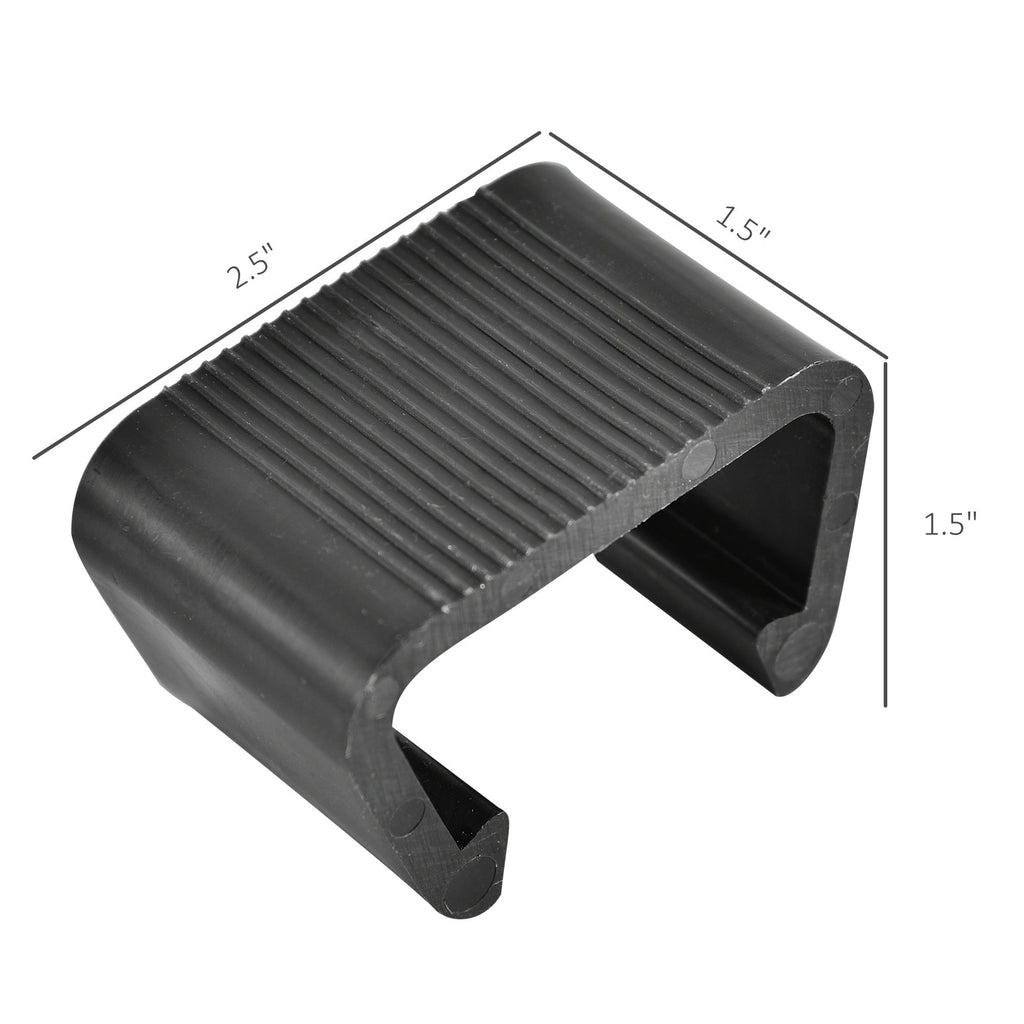 Outdoor Sectional Connector Clips Nylon Black Set of 10 No Tools