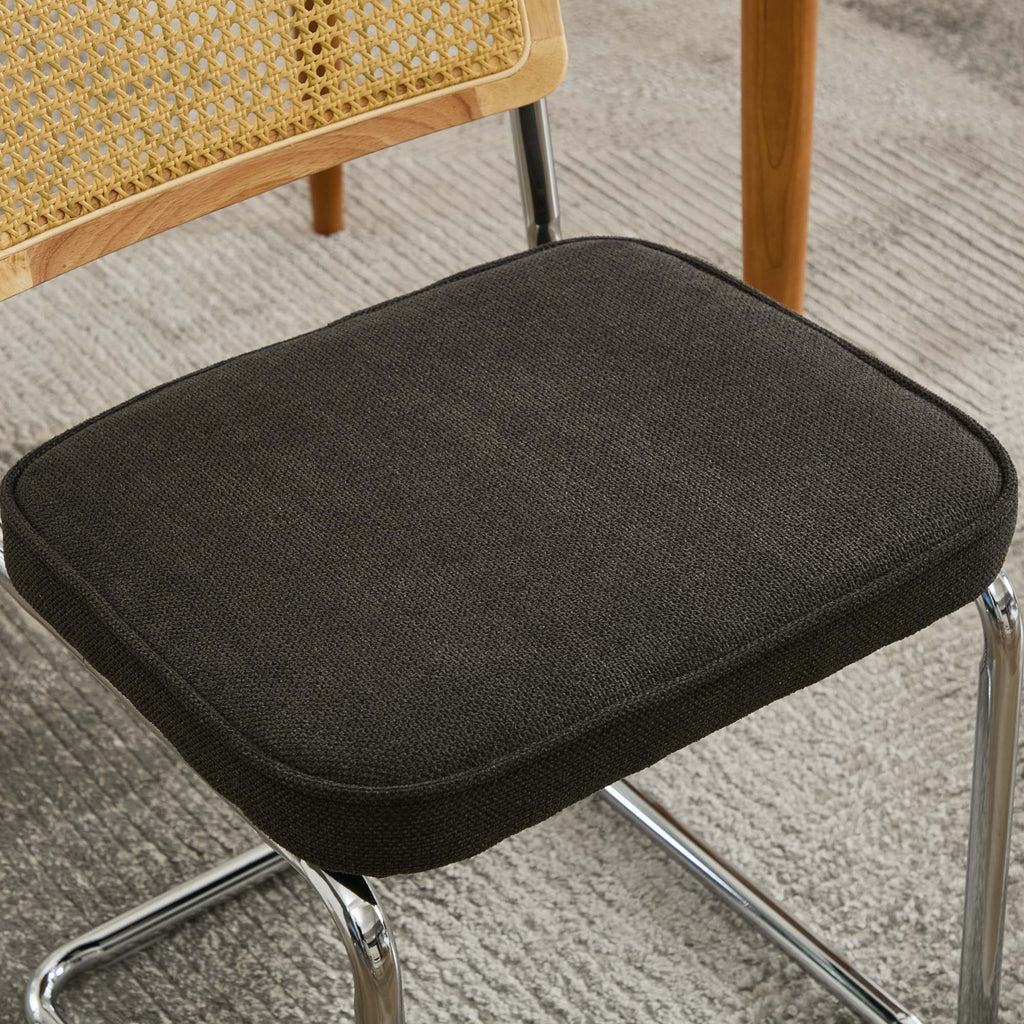 Mid Century Modern Dining Chairs Set of 2, Velvet Accent Chairs with Natural