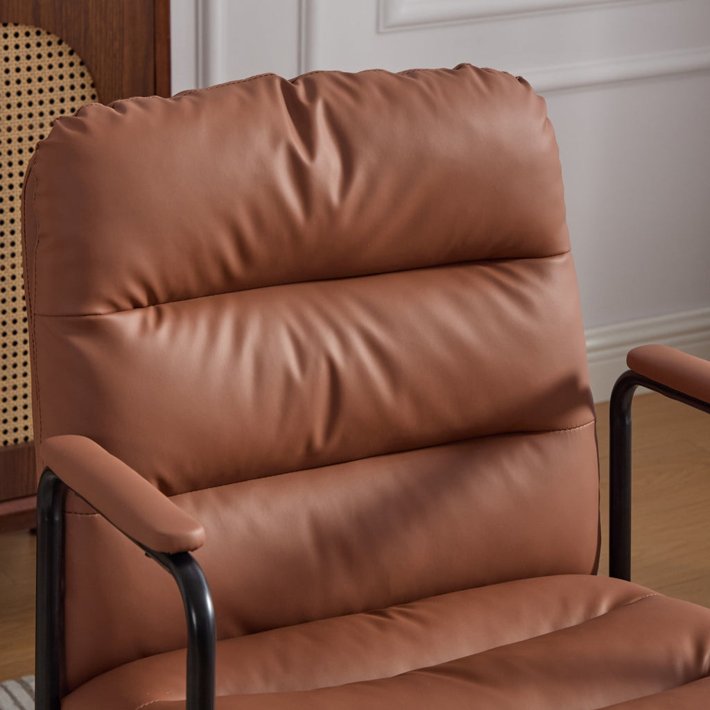 Office Chair,Mid Back Home Office Desk Task Chair with Wheels and Arms Ergono...