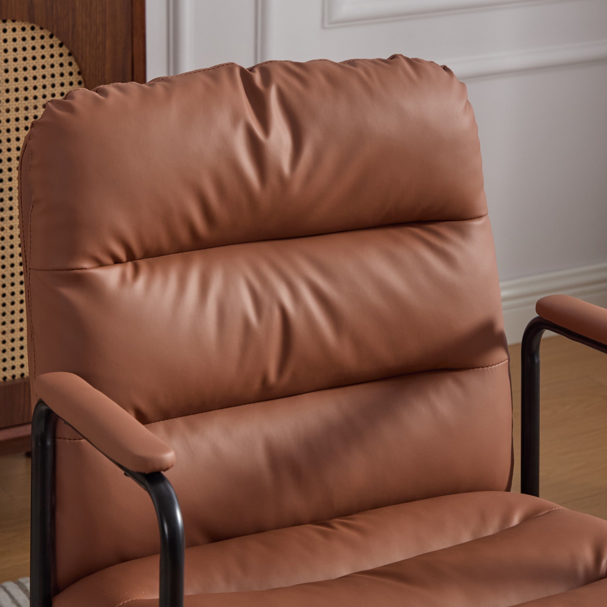 Office Chair,Mid Back Home Office Desk Task Chair with Wheels and Arms Ergono...