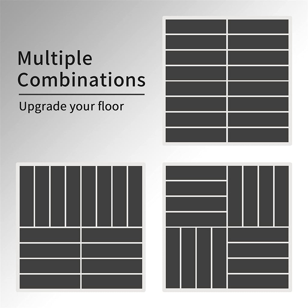 Outdoor Deck Tiles Composite Dark Gray 12" Interlocking Pack 9
