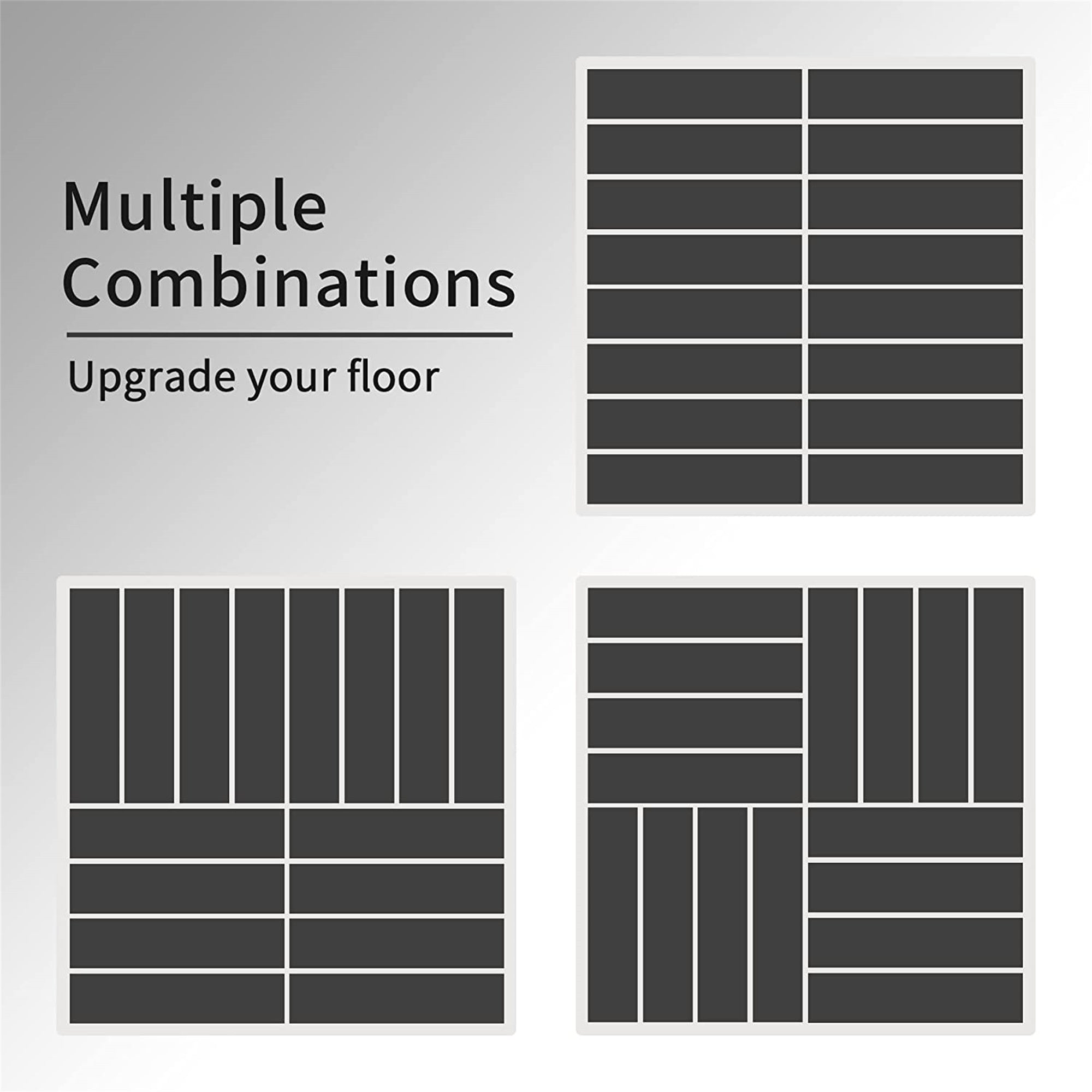 Outdoor Deck Tiles Composite Dark Gray 12" Interlocking Pack 9