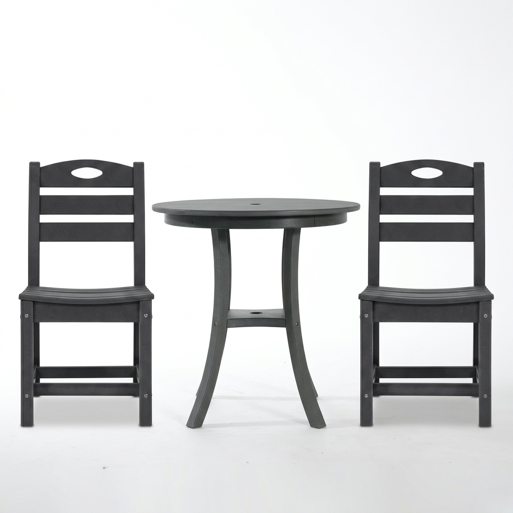 Outdoor Bistro Dining Set Round Table 2 Seat