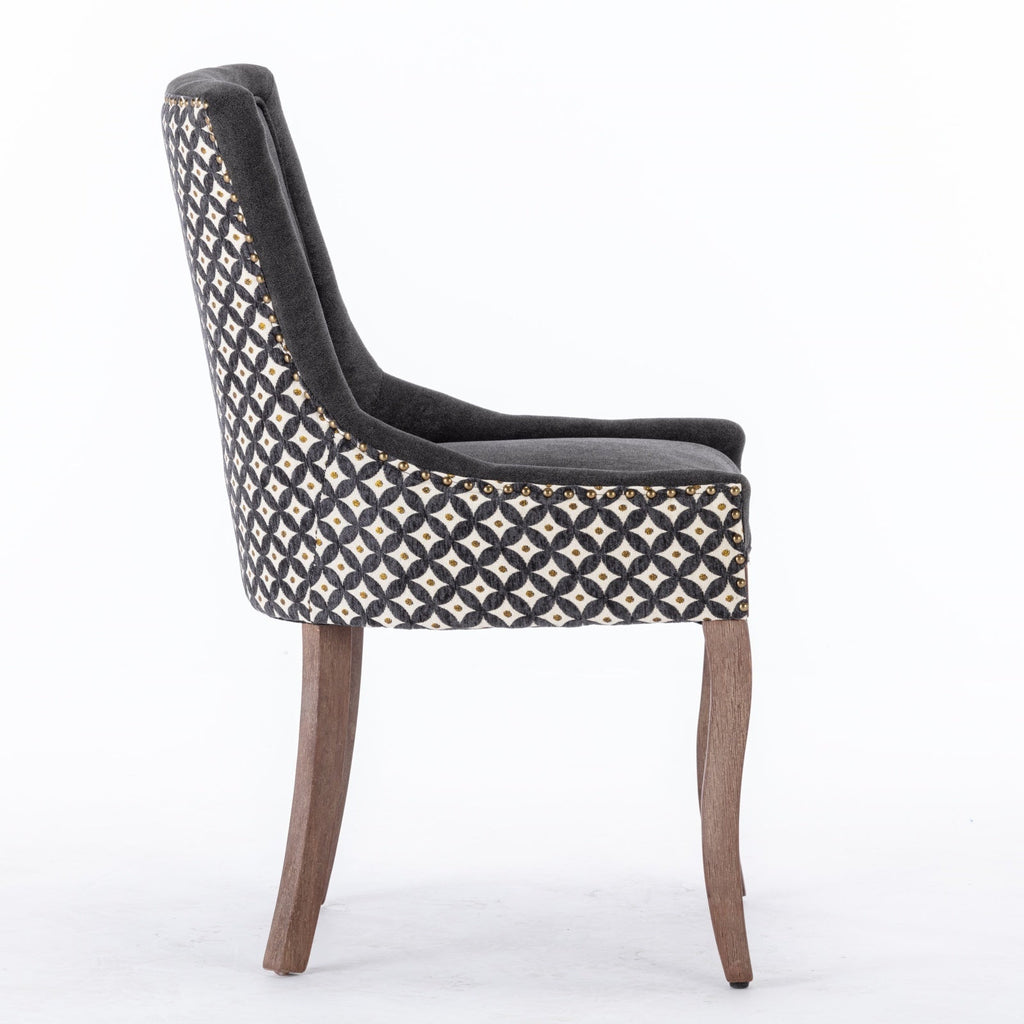 Ultra Side Dining Chair, Thickened fabric chairs with neutrally toned solid