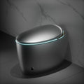 Smart Toilet One-Piece Gray Bidet Auto Lid Heated Seat Night Light 1.28 GPF