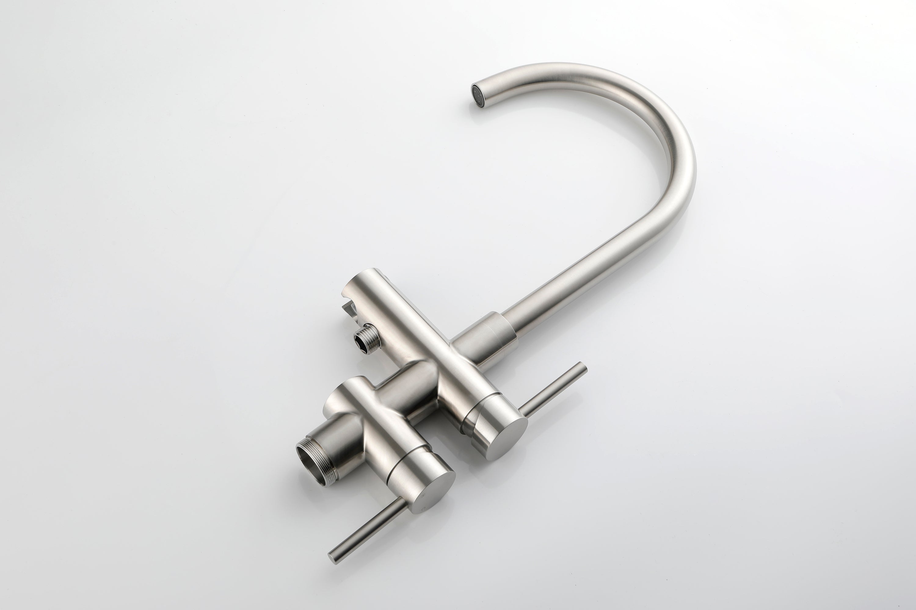 Floor Mounted Tub Faucet High Flow Freestanding Tub Filler with Handheld Shower Swivel