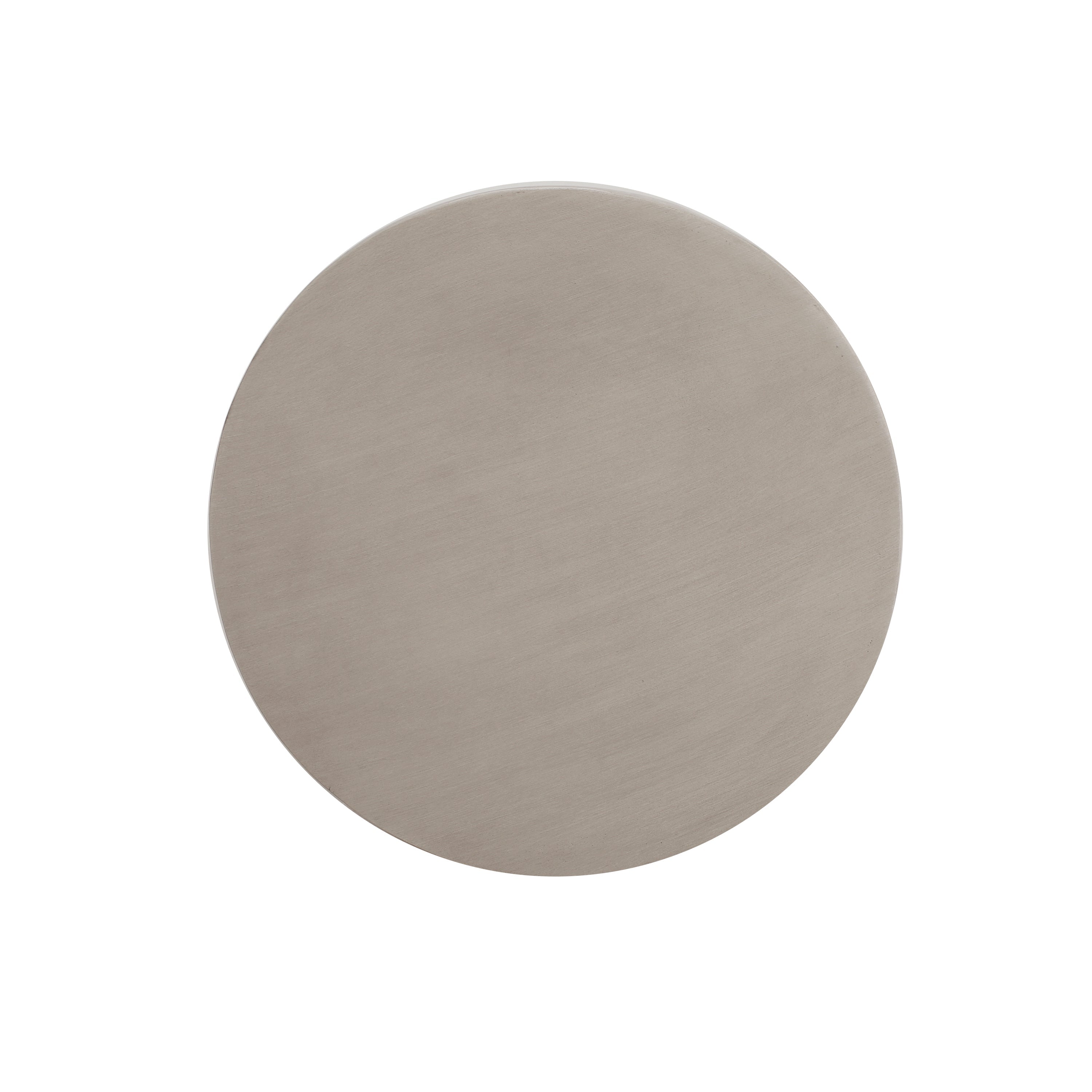 Outdoor Side Table Round Concrete Light Gray U-Shape Base 16in
