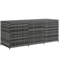 175 Gallon Outdoor Storage Box with Inner Liner, PE Rattan Wicker Deck Box with