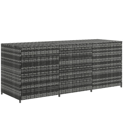 175 Gallon Outdoor Storage Box with Inner Liner, PE Rattan Wicker Deck Box with