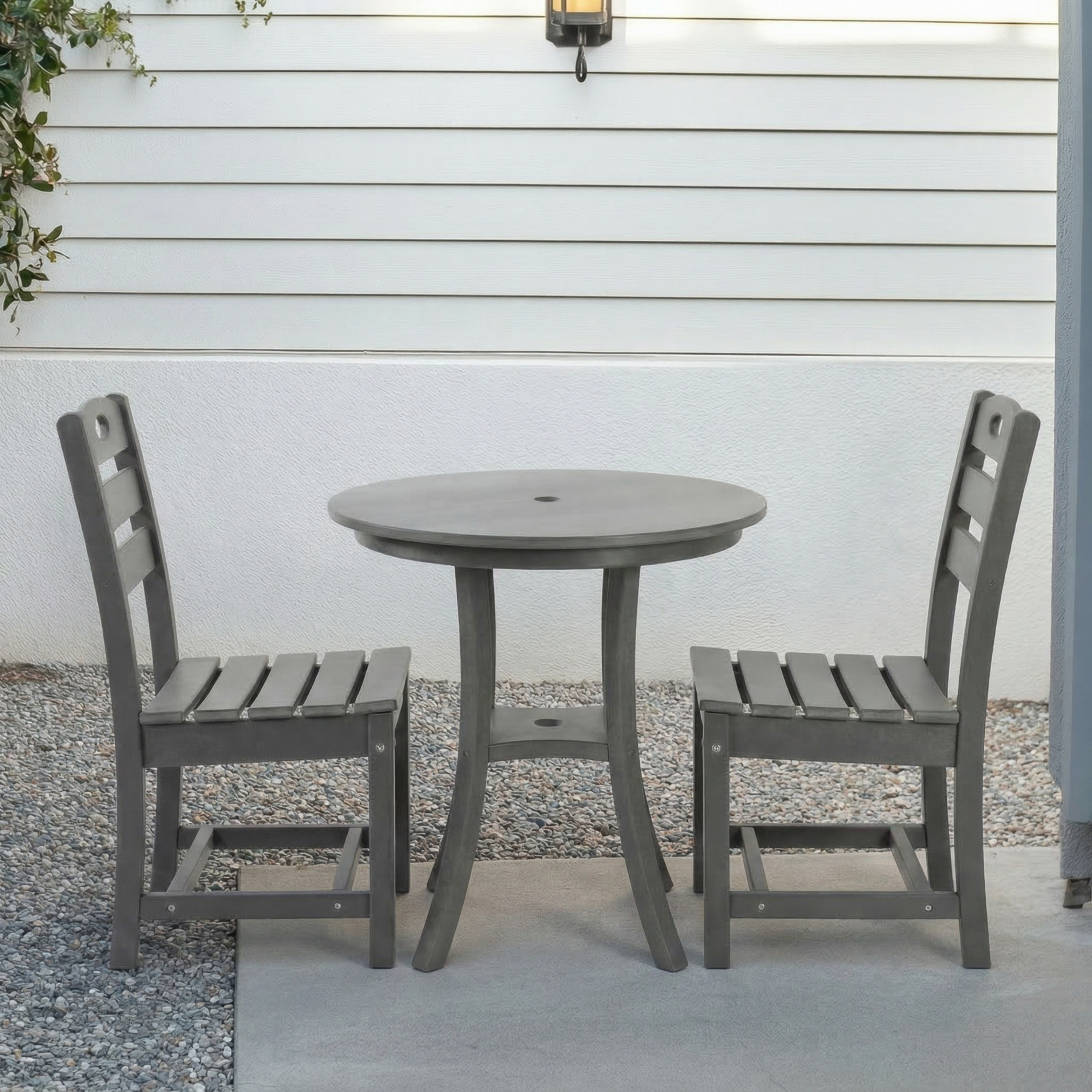 Outdoor Bistro Dining Set Round Table 2 Seat