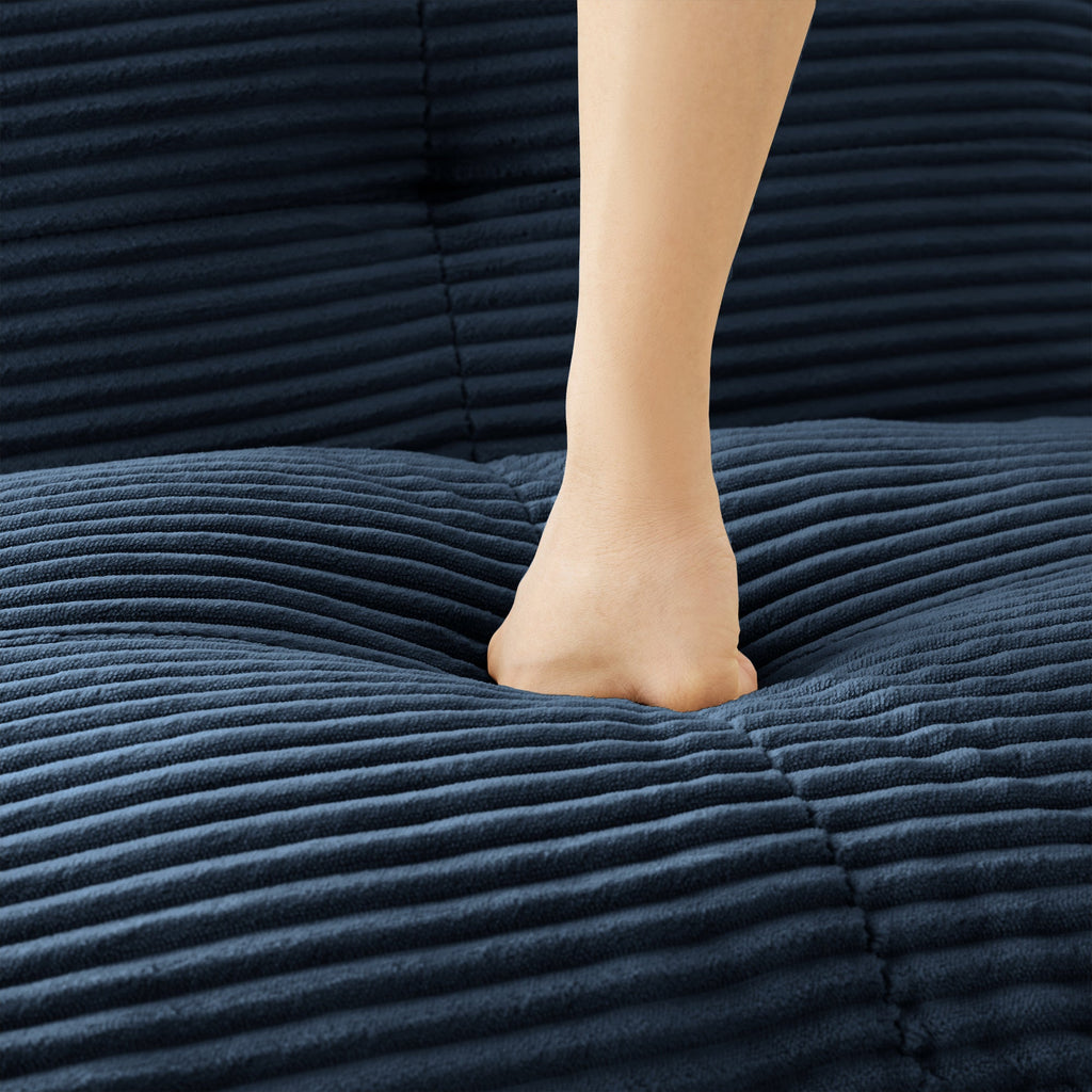 Ottoman Corduroy - Blue