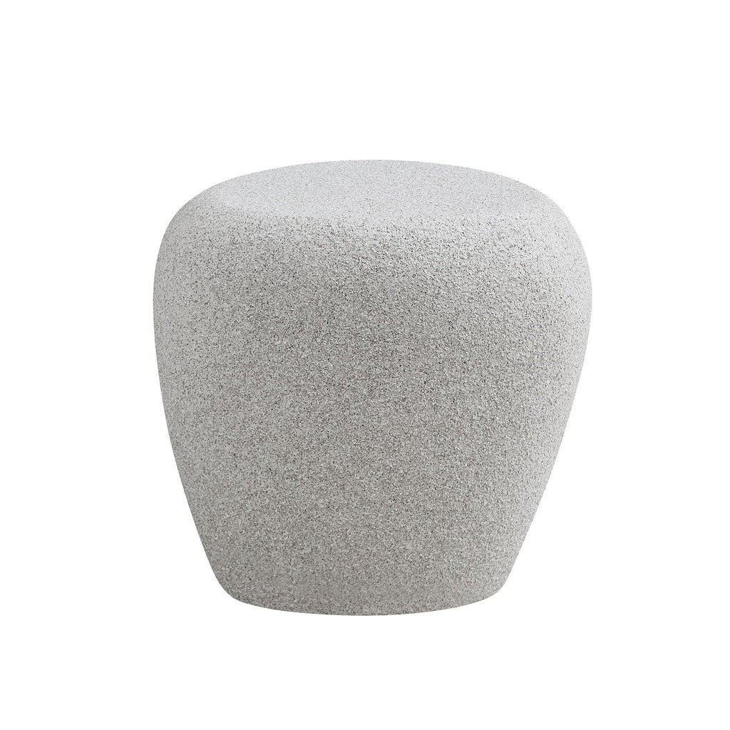 19.29 in Fiberglass Side Table, Scratch-Resistant, Waterproof, Living Room