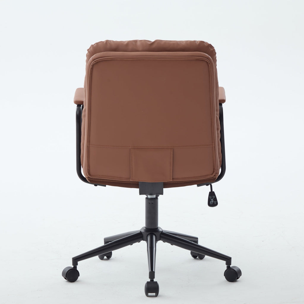 Office Chair,Mid Back Home Office Desk Task Chair with Wheels and Arms Ergono...
