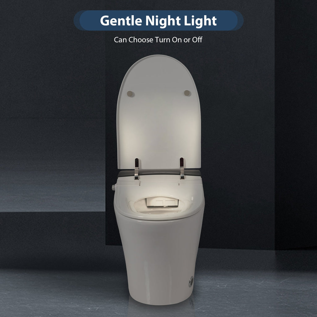 Heated Seat Smart Toilet, One Piece Toilet, Automatic Flush Tankless Toilet w...
