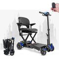 Mobility Scooter 4-Wheel Folding Blue 275 LB ABS Aluminum 37.8x24.4 In
