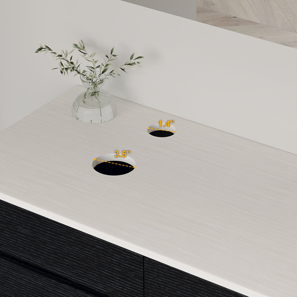 31.5' Modern Wall-Mounted Single Sink Bathroom Vanity Base Only Painted Floating
