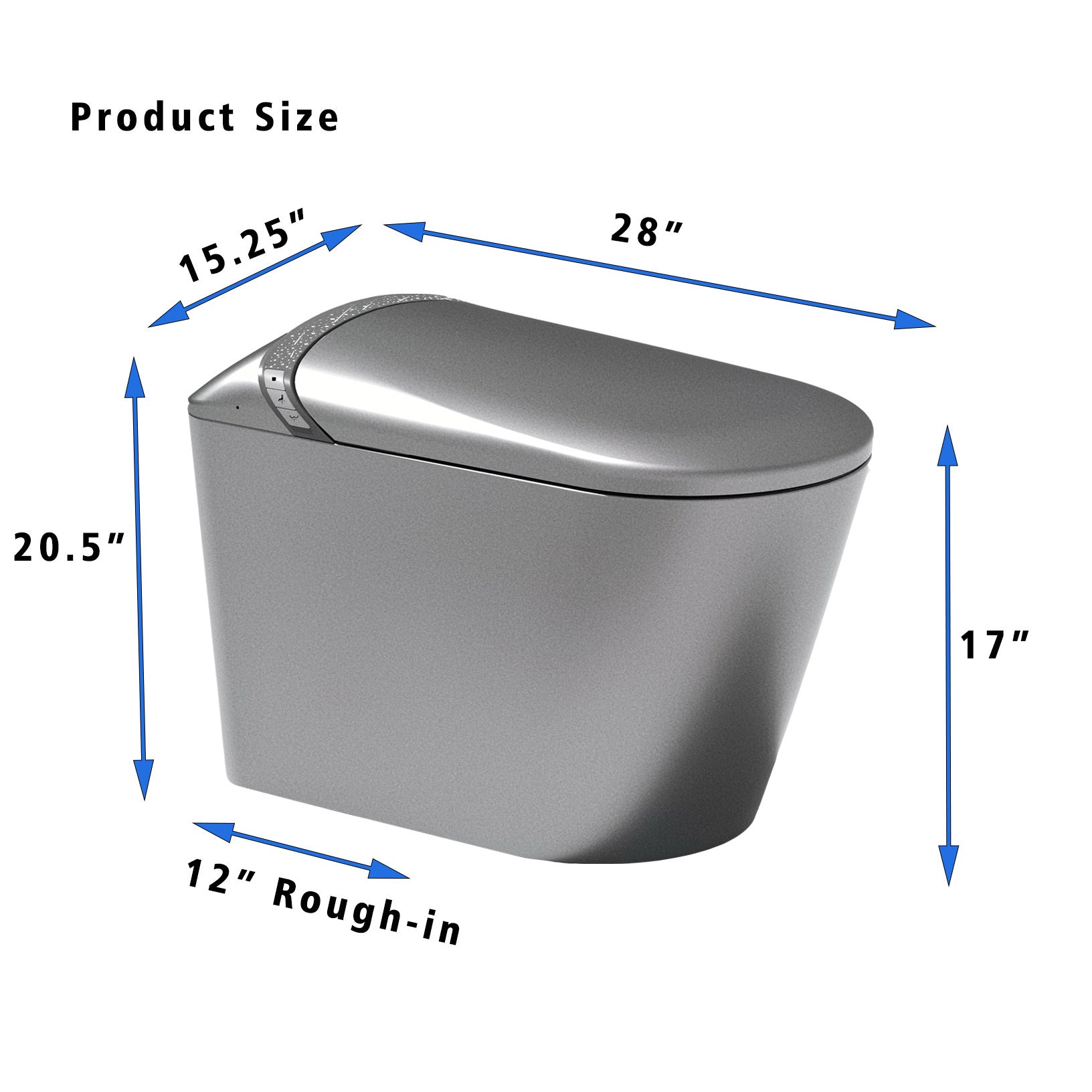 Starry Night Light Smart Toilet with Bidet Built In, Modern Design For  Bathr...
